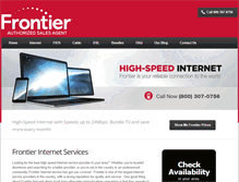 Tablet Screenshot of frontierinternetservices.com